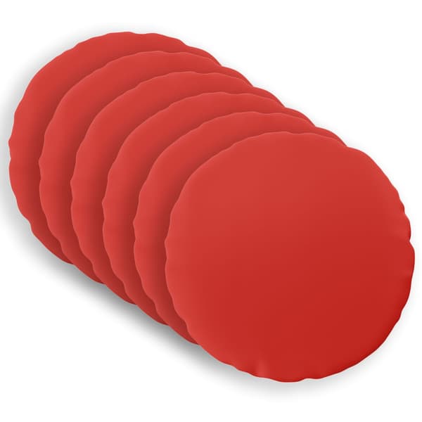Kuddöverdrag 6 st HEERLEN Röd Ø 60 cm Polyester