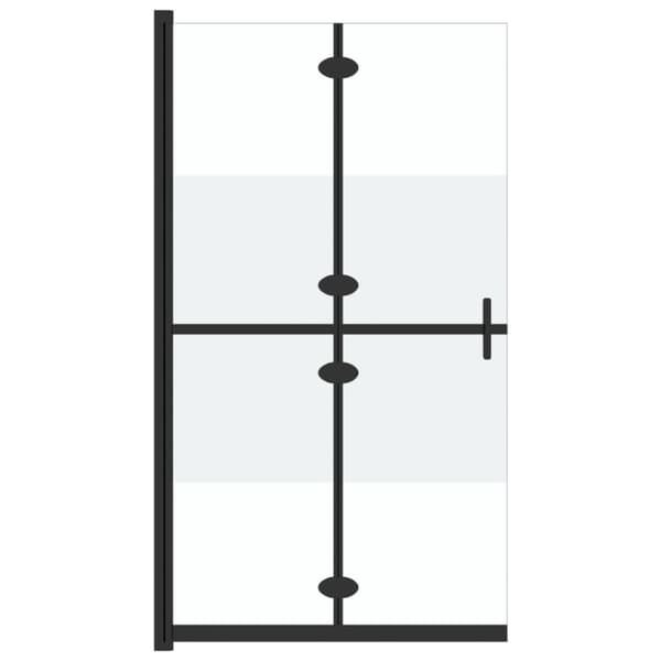 Vikbar duschvägg med halvfrostat ESG-glas 90x190 cm
