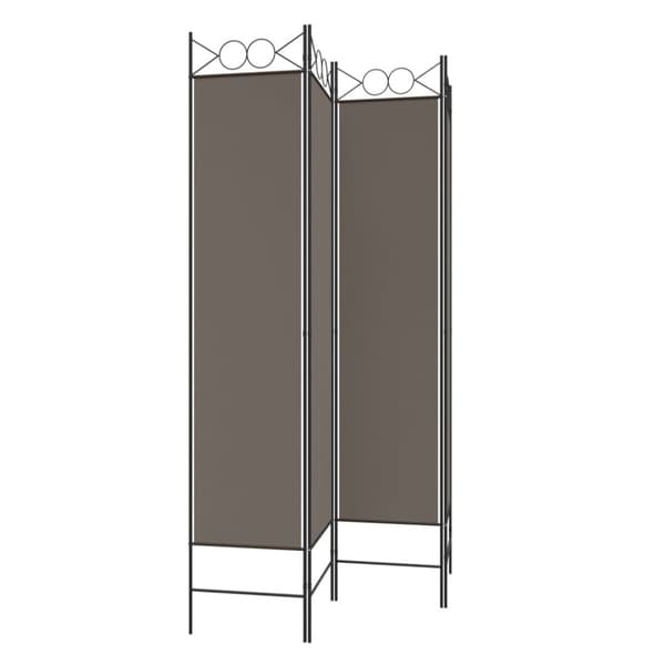 Rumsavdelare 4 paneler antracit 160x200 cm tyg