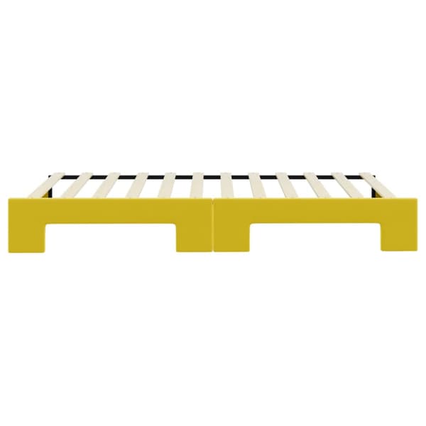 Dagbädd utdragbar gul 100x200 cm sammet