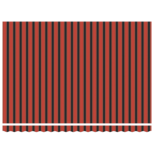 Utfällbar markis orange och brun 450 × 350 cm