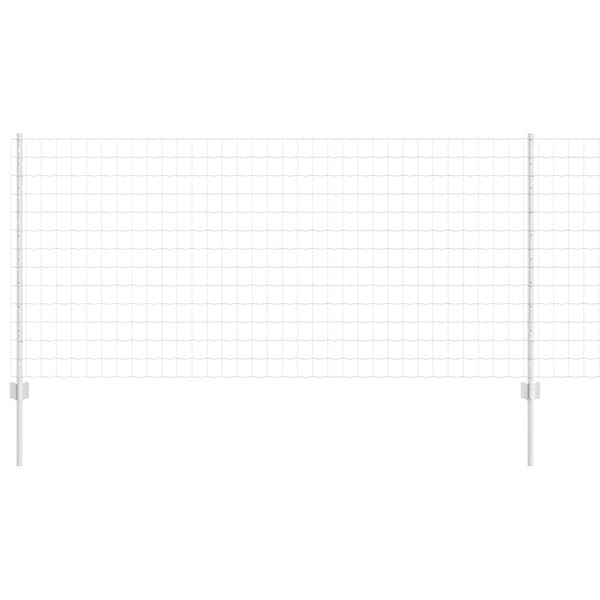 Stängsel med stolpe Silver 1 x 10 m Stål