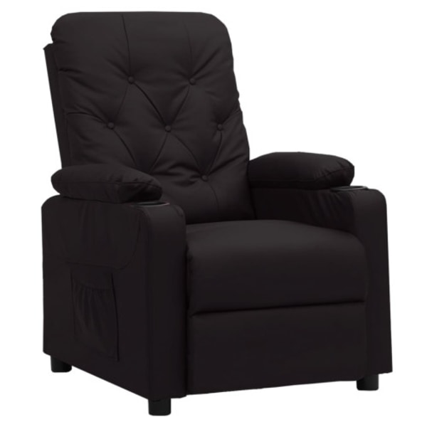 Reclinerfåtölj svart konstläder