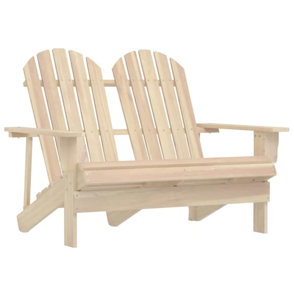 Adirondackstol 2-sits massivt granträ