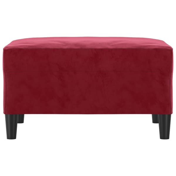 Fotpall vinröd 70x55x41 cm sammet