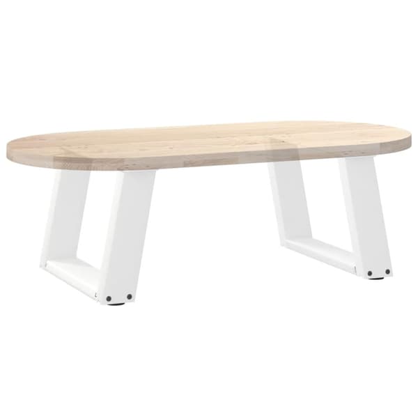 Soffbordsben U-formade 2 st vita 40x(30-31) cm stål