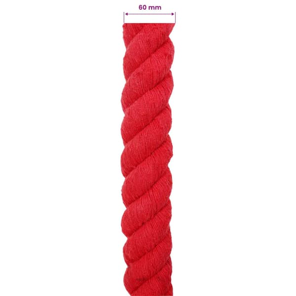 Rep Röd 6 x 6 x 1000 cm Bomull