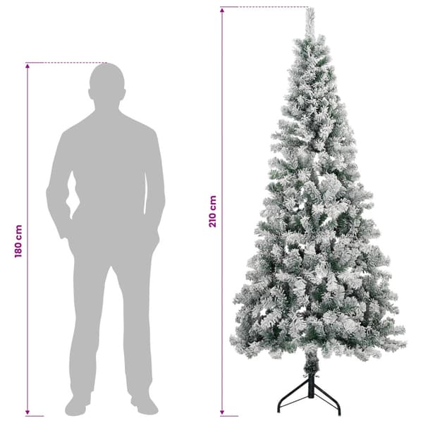 Plast Hingad Julgran 210 cm 300 LED-lampor Varmvit