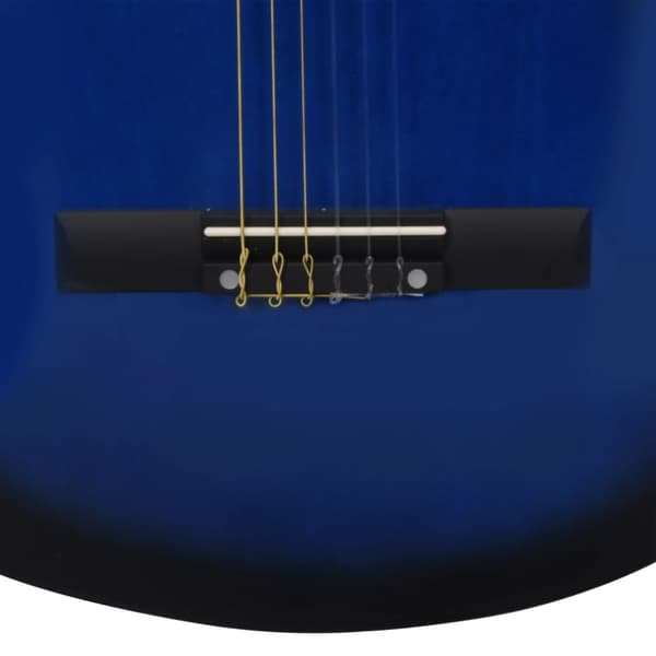 Gitarr western 12 delar med EQ-pedal och 6 strängar blå