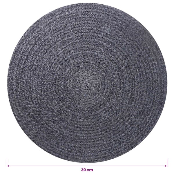 Jute Placemats 12 st Mörkgrå 100% Tossa Jute