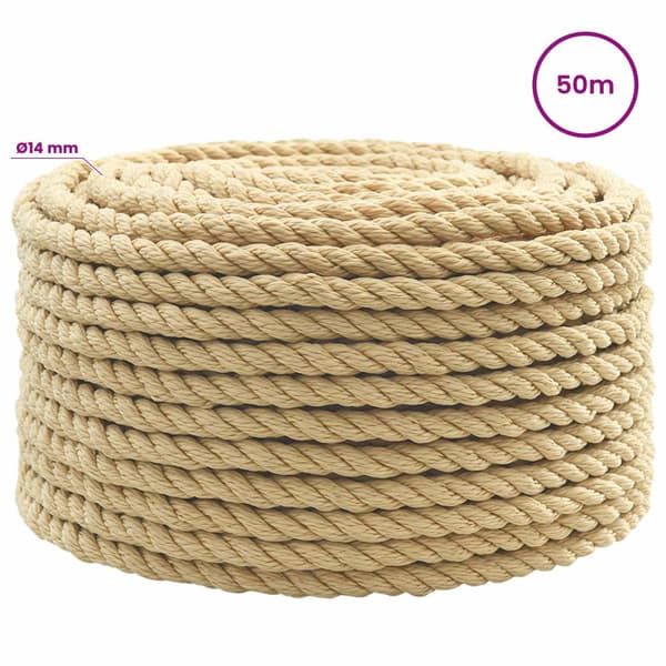 Mångsidigt bruksrep 14 mm 50 m Naturlig PP