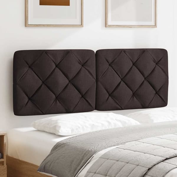 Headboard Cushion Dark Brown 120 cm Fabric