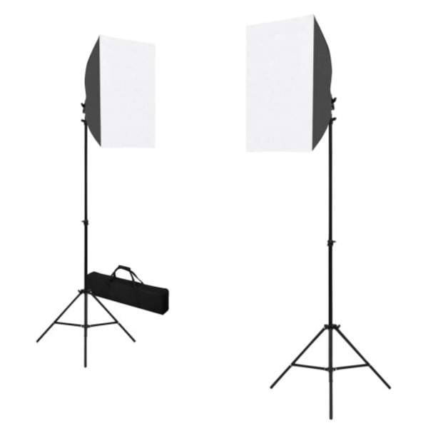 Professionella studiolampor 2 st 40x60 cm stål svart