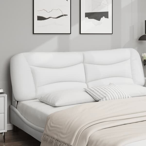 Headboard Cushion "Hvar" White 180 cm Faux Leather