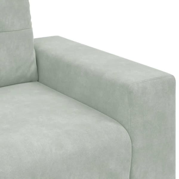 Loveseat soffa ljusgrå 160x77x82 cm sammet
