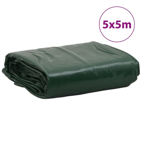 Presenning grön 5x5 m 650 g/m²