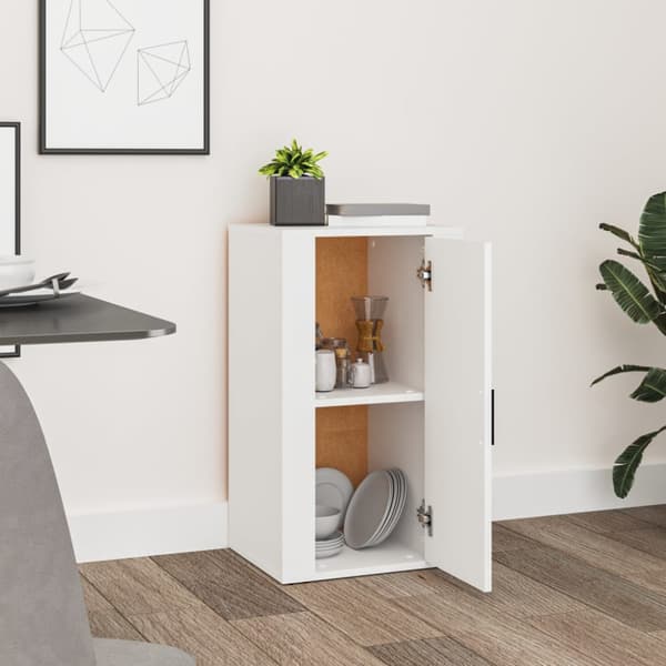 Skåp vit 40x33x70 cm konstruerat trä