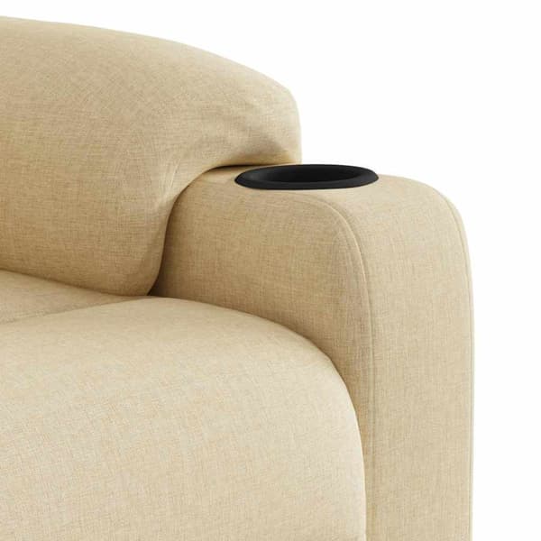 Reclinerfåtölj gräddvit tyg