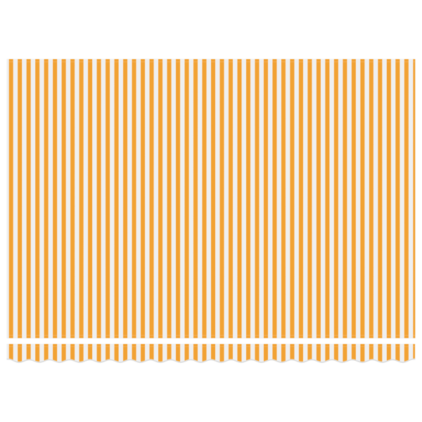 Markisram Gul och Vit 450 × 300 cm Polyester med PU-beläggning