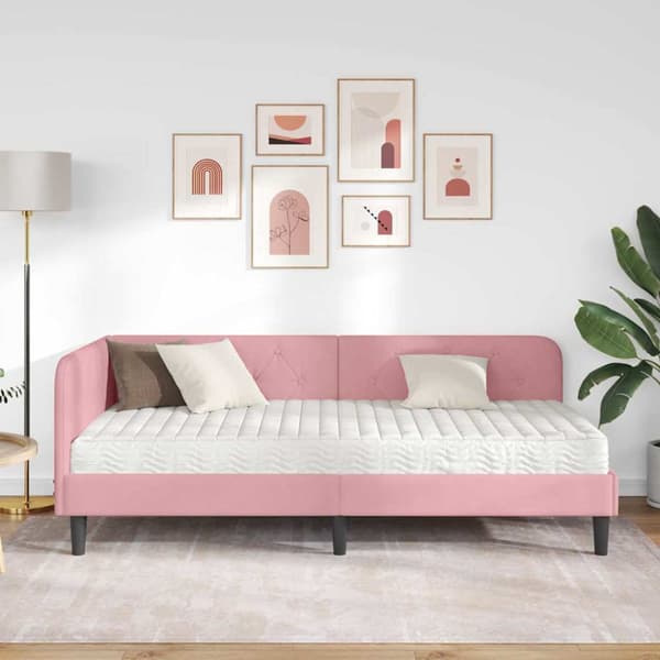 Hörn Sängram Rosa 100 x 200 cm Sammet