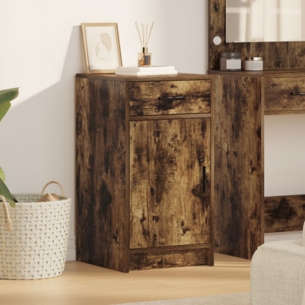 Sideboard rökt ek 40x41x75 cm kosntruerat trä