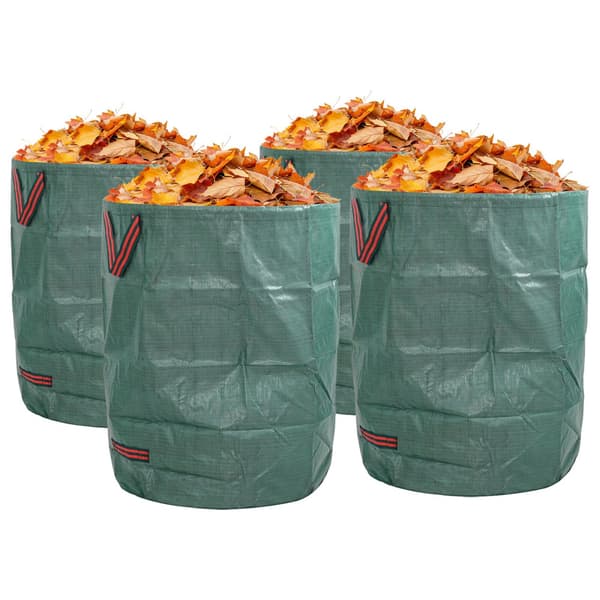 Trädgårdsavfallspåsar 4 pcs Grön 66 x 66 x 83,5 cm Polypropylen
