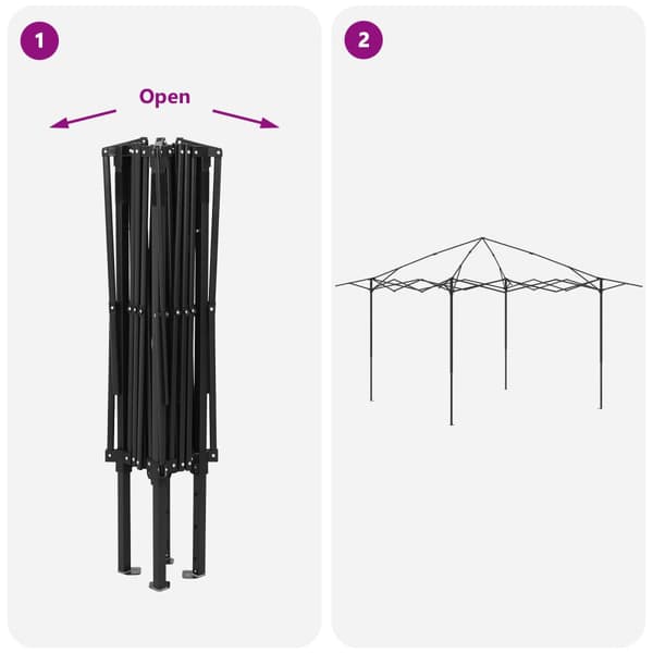 Gazebo utan vägg 4 x 4 m Beige och brun