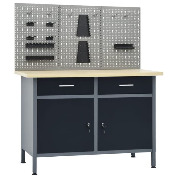 Arbetsbänk med 3 väggpaneler