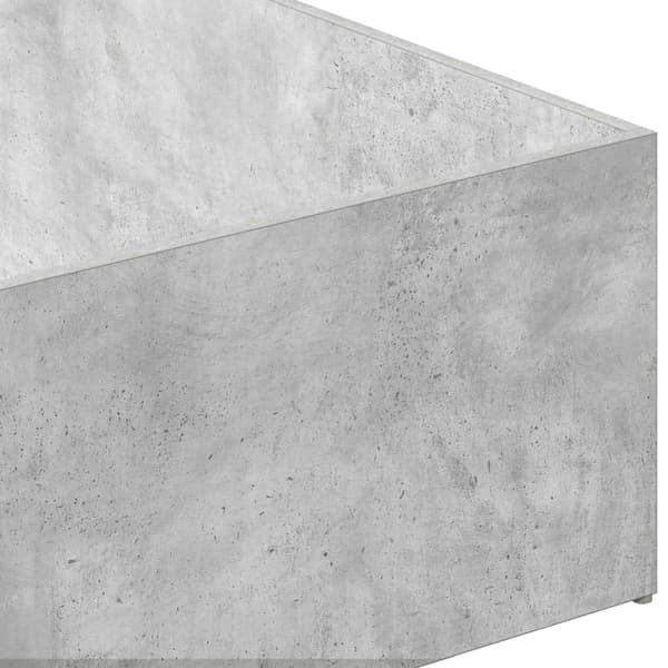 Sängomramning för ställbar sängbotten Betonggrå 70 x 200 cm