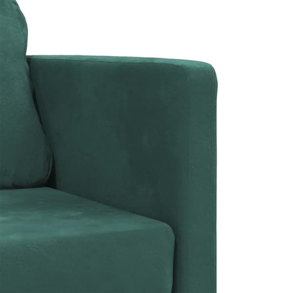 Golvbäddsoffa 2-i-1 mörkgrön 122x204x55 cm sammet
