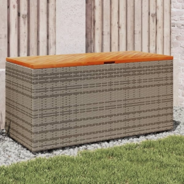 Dynbox grå 110x50x54 cm konstrotting akaciaträ