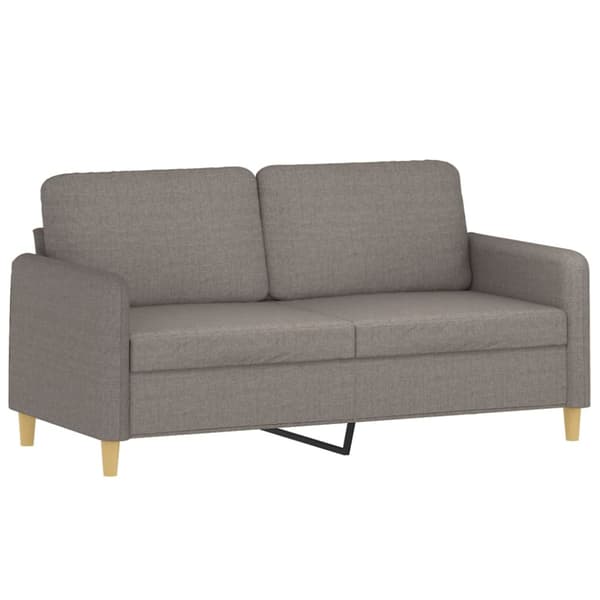 Soffgrupp med kuddar 2 delar taupe tyg
