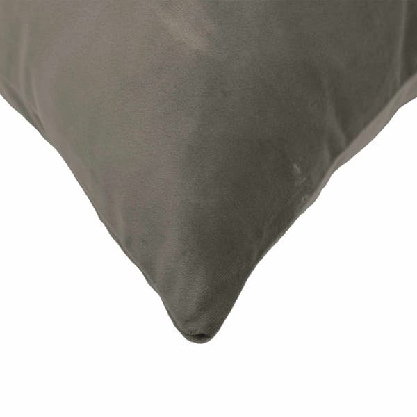 Kuddöverdrag 6 st HEERLEN Ljusgrå 45 x 45 cm Sammet
