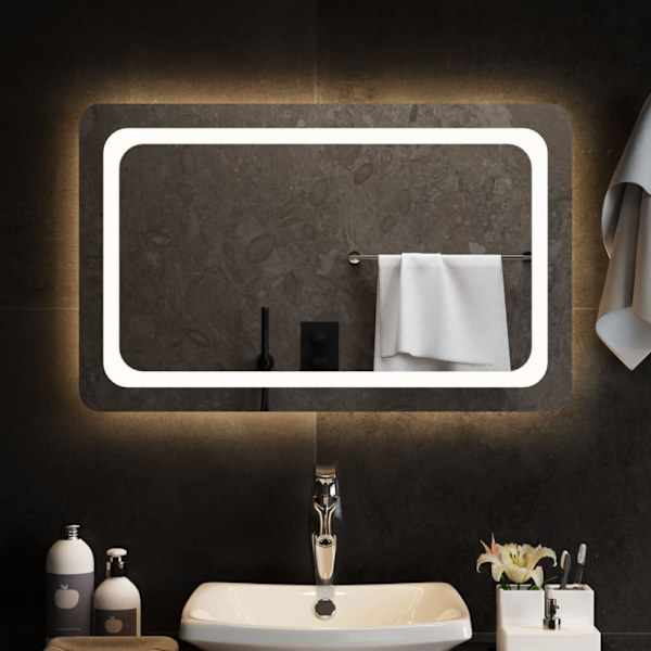 Badrumsspegel LED 80x50 cm