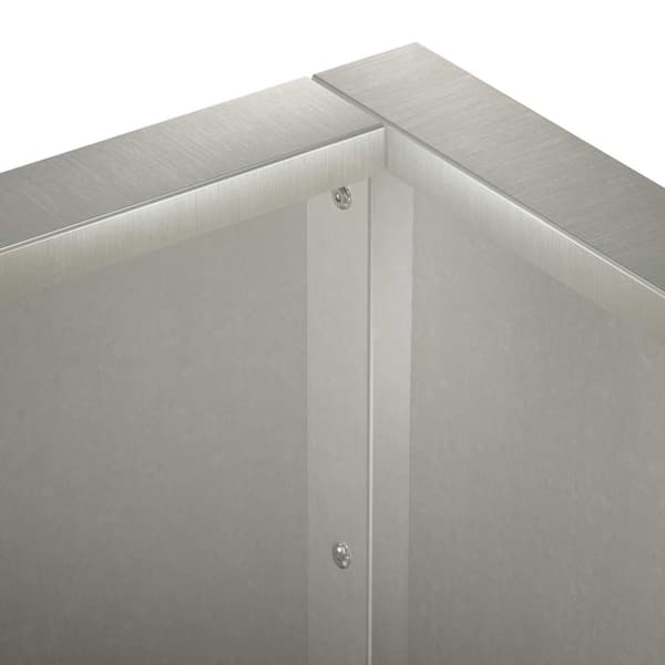 Stödvägg 4 st 100 x 100 x 30 cm Rostfritt stål Silver