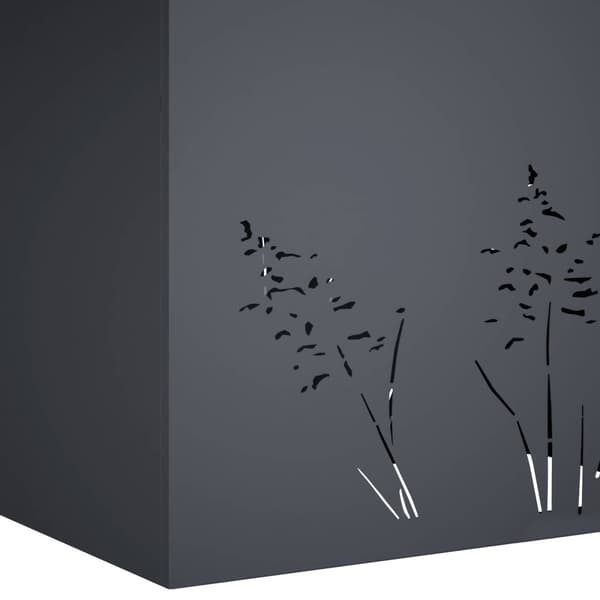 Trädgårdsplanterare 2 st Antracit 80 x 20 x 49 cm