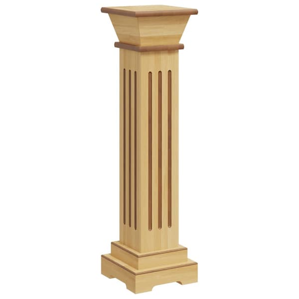 Klassisk blompelare natur 17x17x66 cm MDF