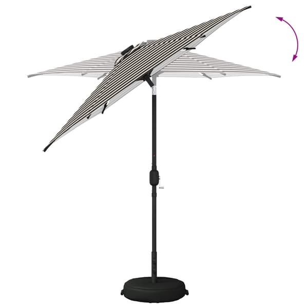 Trädgårdsparasol med LED Lampor 230 x 230 cm Polyester