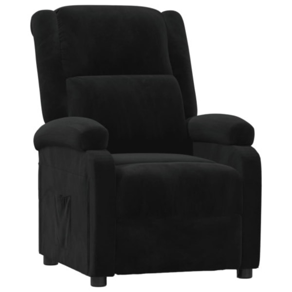 Reclinerfåtölj svart sammet