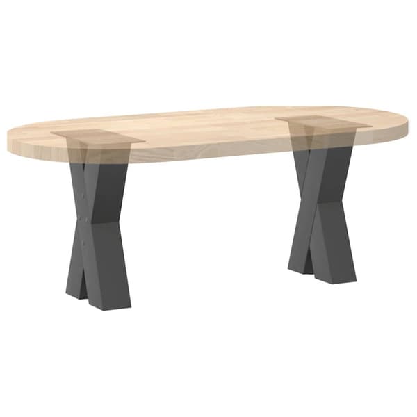 Soffbordsben X-formade 2 st antracit 38x(42-43) cm stål