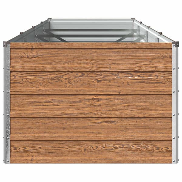 Höjd Trädgårdsbädd Träbrun 320 x 80 x 55 cm kallvalsad stål