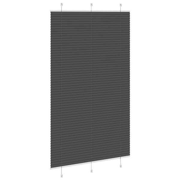 Plisserad persienn svart 115x200 cm tyg bredd 114,4cm polyester