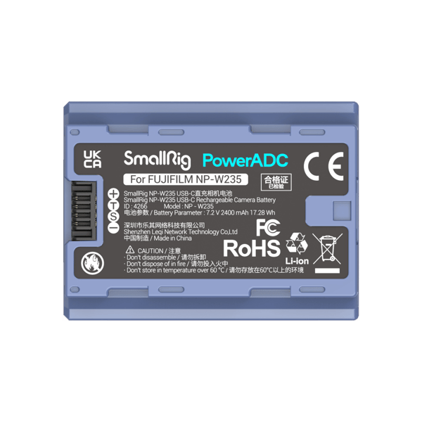 SmallRig 4266 Camera Battery USB-C Rechargable NP-W235