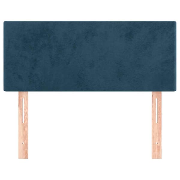 Sänggavel mörkblå 80x5x78/88 cm sammet