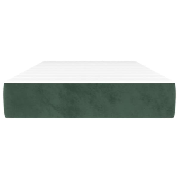 Pocketresårmadrass medium mörkgrön 100x200x20 cm sammet