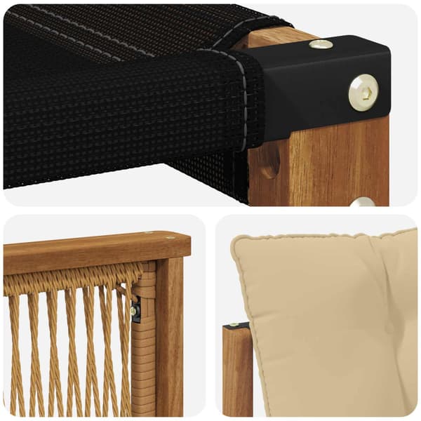 Utomhussoffset med kudde 5 pcs Naturlig och Beige