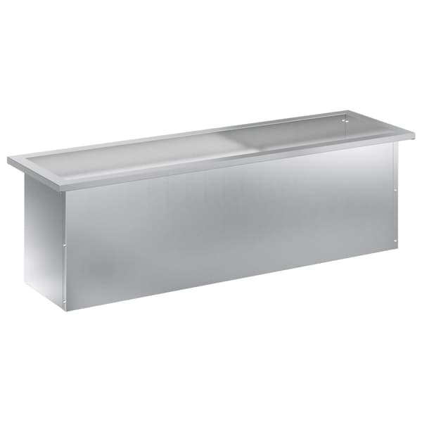 Odlingslåda med LED Silver 30 x 100 x 30 cm Galvaniserat stål
