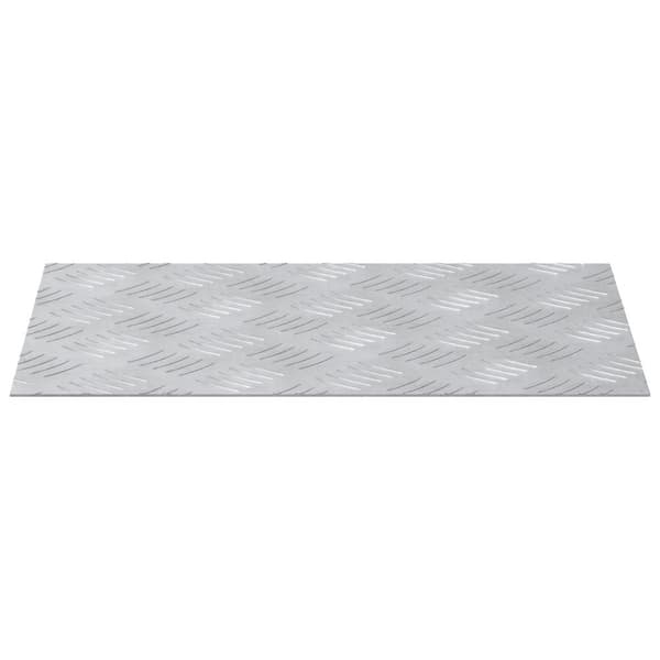 Trappsteg Rektangulär 4 pcs Silver 40 x 30 cm Aluminium
