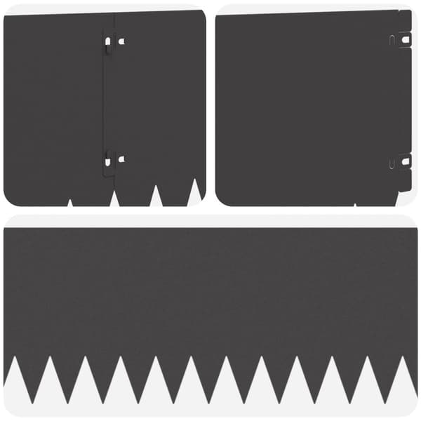 Kant för gräsmatta 10 pcs 103 x 25 cm Stål Svart