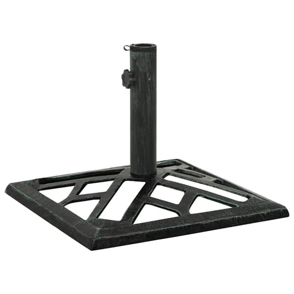 Parasollfot grön 44x44x31 cm gjutjärn